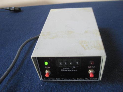 G. Johnson External Channel Advance NNNx10 Microseconds Power supply