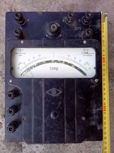 Wattmeter three-phase cos-Phi D 510 vintage Soviet Union 1958