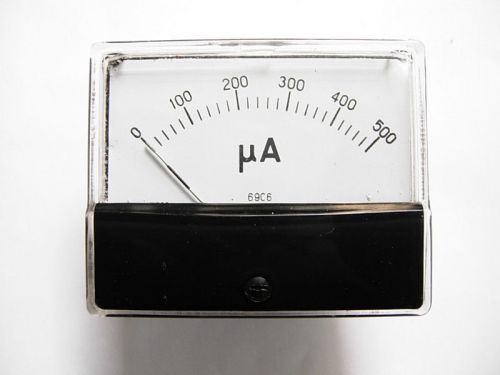 High Quality militaria Analog AMP Panel Meter DC-500uA