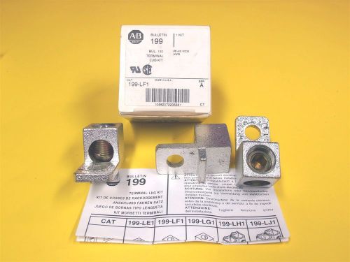 Ab allen-bradley cat no. 199-lf1 terminal lug kit #6 4/0 mcm awg new in box! for sale