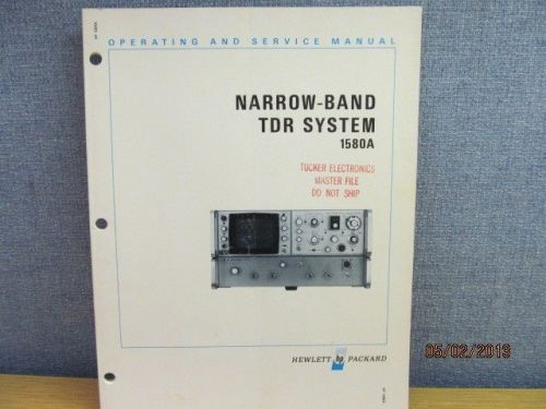 Agilent/HP 1580A Narrow-band TDR System Operating Service Manual/schems 1103A