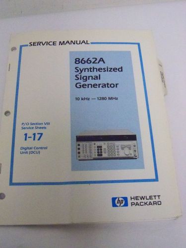 HEWLETT PACKARD 8662A SYNTHESIZED GENERATOR SECTION VIII SERVICE MANUAL