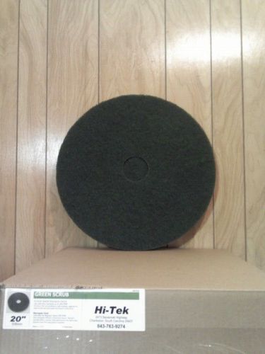 20&#034; green scrub pads, case of 5 for sale