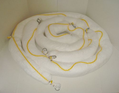 Two 4&#034;-diameter x 10&#039; long Carabiner Hook Loop Connector Fluid Absorbent Socks