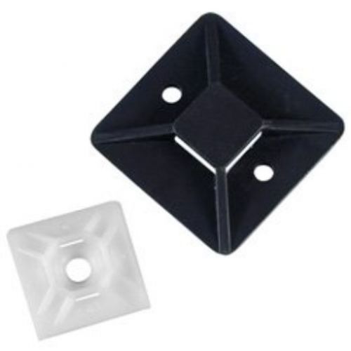 Aviditi CTM15B Cable Tie Mounts  1 1/2&#034; x 1 1/2&#034;  Black (Pack of 100)