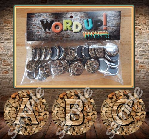 COMPLETE SET OF ALPHABET BUTTON MAGNETS