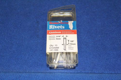 MASTER MECHANIC - 610AMM - RIVETS - 3/16&#034; DIA X 5/8&#034; GRIP  (10 PER PKG)