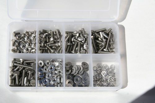 4-40 x 1/4&#034; thru  1&#034;   stainless trimmed hex head machine screw assortment for sale