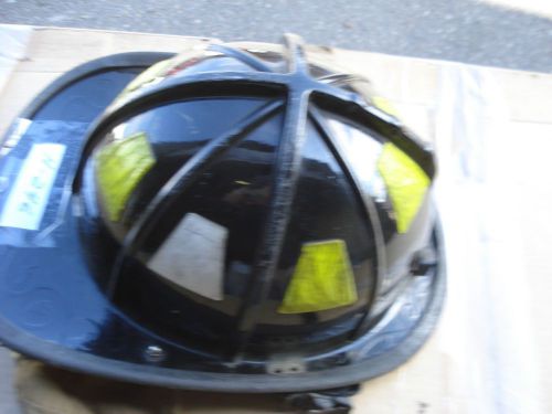 Cairns 1010 Helmet Black + Liner Firefighter Turnout Bunker Fire Gear ...H-246