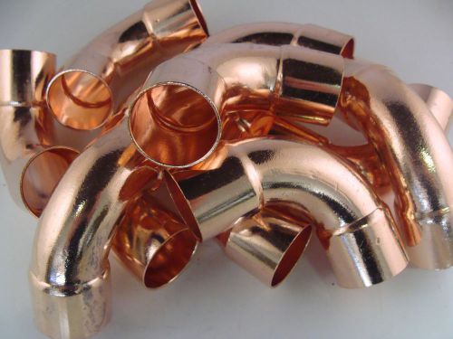 10 Copper Elbow HVAC/R 90 LT El CxC - 1-1/8&#034;OD 1&#034;ID A/C Refrigeration Fittings