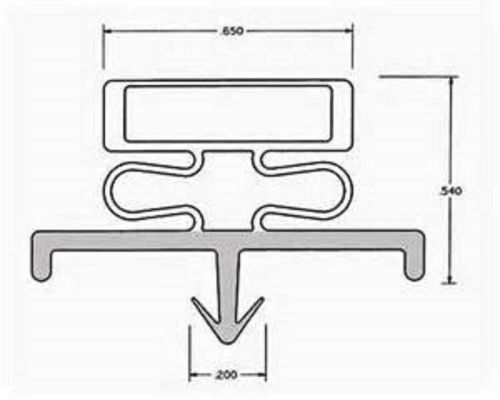 Delfield refrigeration door gasket part #tbp30037 size 15 3/8 x 18 3/4 for sale