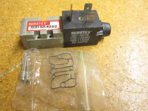 Numatics 031SA4252 Solenoid Valve With 237-961B Solenoid Coil 120V 50/60Hz 06.A