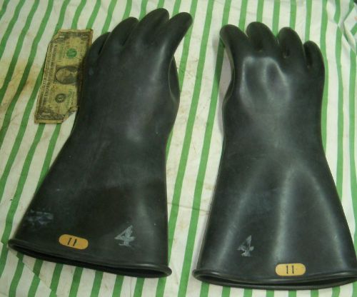 Sz 11 salisbury linemens class 1 insulating gloves max 10,000 for sale