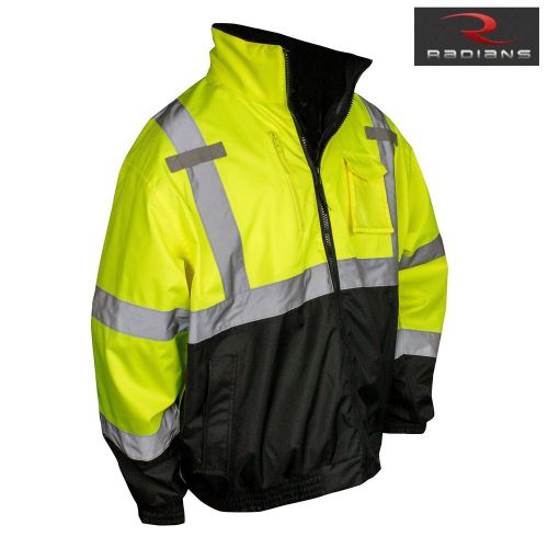 RADIANS SJ210B HI-VIS JACKET - Three-in-One Deluxe Lime Hi-Viz Bomber Jacket