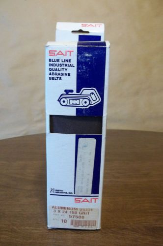 United abrasives sait 3x24 belt 150 grit - 10 new in box for sale