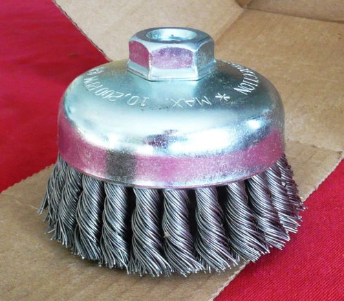 Anchor Brand 4KC58 Knot Cup 4&#034; x .025 Brush 5/8&#034; -11AH, Max RPM 9,000