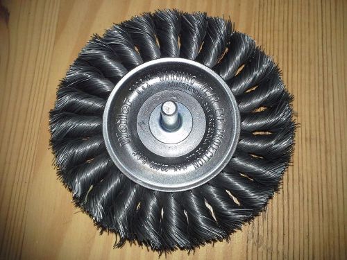 (5) WEILER 4&#034; KNOT WIRE WHEEL BRUSH 1/4&#034; STEM FOR WELDING GRINDING RUST PAINT