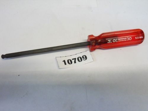 BONDHUS 5.5 MM METRIC BALL HEX KEY SCREWDRIVER -106666 **NEW** PIC# 10709