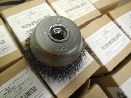 FELTON 2-3/4&#034;  x 5/8&#034;-11 Thread. Reverse Nut One Twist   .014 Wire Cup Brush