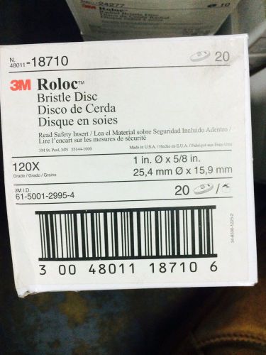 3M Roloc Bristle Disc. 1 in. X 5/8 in. 120X Grade. Model 18710. Qty 20