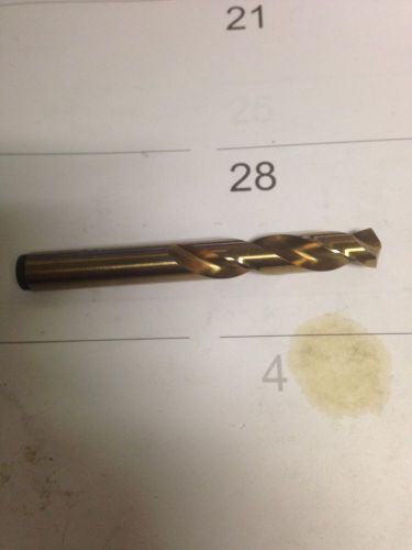 .3594&#034; 23/64&#034; HSCO 135 DEGREE SPLIT POINT SCREW MACHINE LENGTH DRILL GOLD FINISH