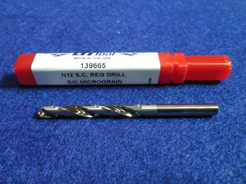 GI TOOL 139665 #12 WIRE (.1890) SOLID CARBIDE DRILL JOBBER LENGTH USA MADE