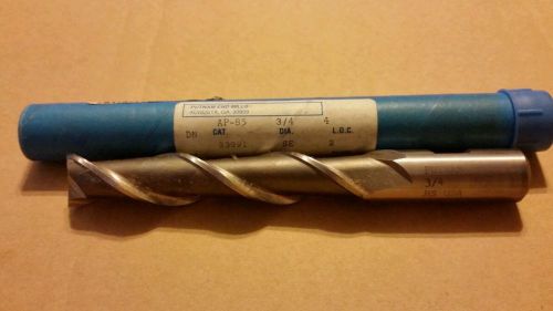 Putnam end mills 3/4 x 4&#034; length of cut 6 1/4 oal two flute end mill for sale