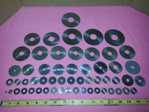 MACHINIST&#039;S LOT OF SMALL TO LARGE HSS METAL SLIT GROOVE SAWS SUPER THIN TO 1/16&#034;