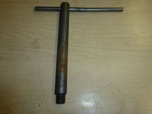 LATHE 1/2&#034; SQUARE CHUCK KEY, 8-1/2&#034; HANDLE, 9-1/4&#034; LONG, NOT MARKED