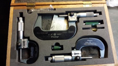 Mitutoyo 1&#034;-3&#034; outside diameter micrometer set