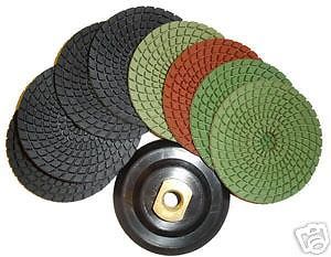 4&#034; JX Shine35 Diamond Polishing Pads / Free Back Holder