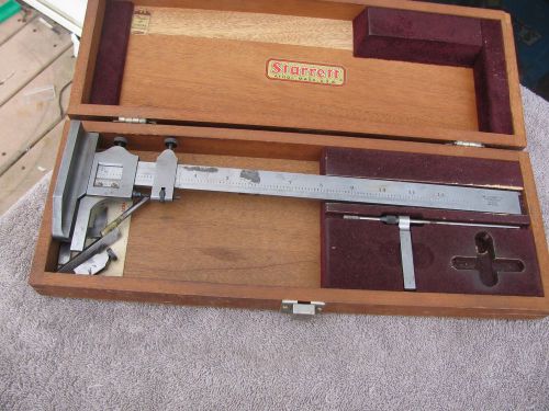 Starrett 454 12&#034; vernier height gage with depth attachment toolmaker tools