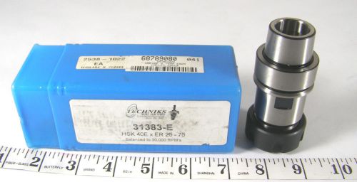 Collet chuck  hsk 40e x er 25  75  mm  techniks #31383-e  ((up6a)) for sale