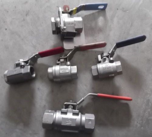 Assortment of BALL VALVES Jamesbury, Quadrant, QT Series and 3 of 1/2&#034; 2000 WOG