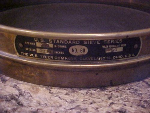 BRASS Testing 8&#034; SIEVE NO. 60  by W.S. TYLER COMPANY