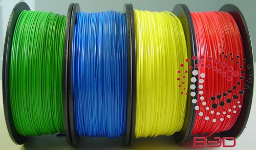 1.75 mm filament 4 3d printer.pla green, blue, yellow &amp; red bundle spools for sale