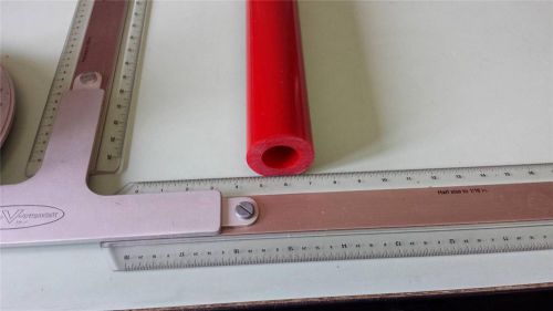 3/4&#034; id x 1-3//8&#034; od x 24&#034; long urethane / polyurethane 95 a red tube p/n 11032 for sale