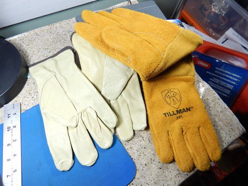 Tillman 35l deerskin long cuff leather mig welding gloves, &amp; regular pig skin? for sale