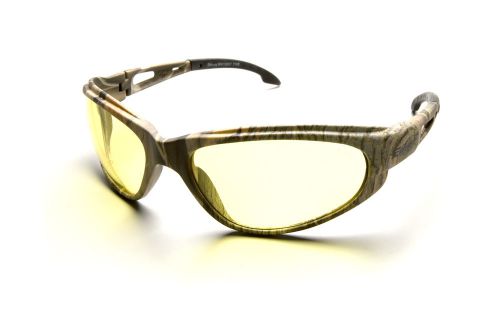 Edge SW112CF Wolf Peak Dakura Wrap Around Safety Glasses, Black/Yellow Lens