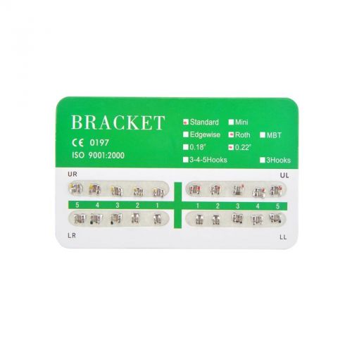 Clearance dentist orthodontics brackets standard roth 022 no hooks 20pcs/pack for sale