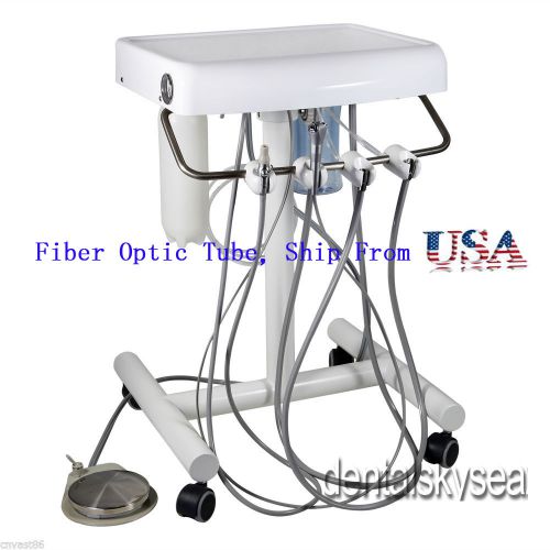 Portable Dental Mobile Delivery Unit Fiber Optic Tube Hose Installed USA Stock