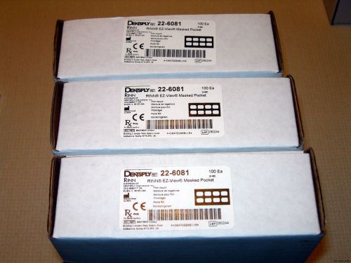 3 - Dentsply Rinn EZ-View Masked Pocket 22-6081 SEALED! FREE USA Priority® Ship!