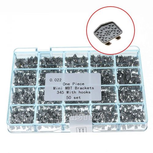 1000Pcs Dental MIM Orthodontic Metal Brackets Mini MBT.022 Hooks 3-4-5 Inblock