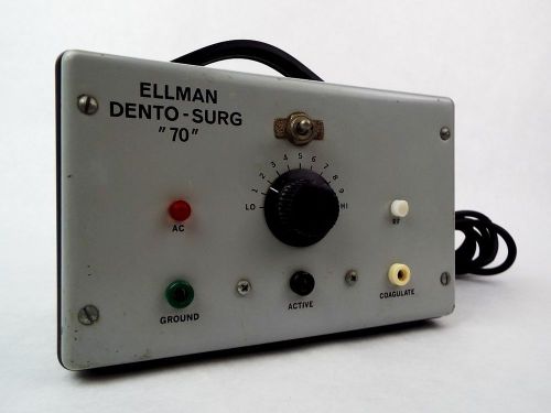 Ellman Dento-Surg 70 Coag Monopolar Dental Electrosurge w/ Foot Pedal Control