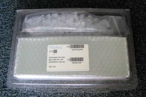 250 waters deactivated 1ml clear glass vials with snap caps wat025054dv for sale