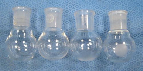 ASSORTED  10 ML  ROUND  BOTTOM  FLASKS  ALL  14/20   X4        B