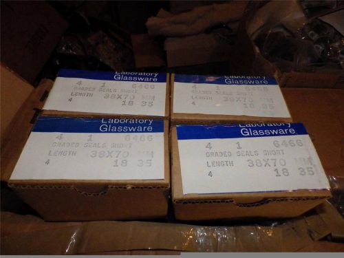 Lab NOS Laboratory Vycor Graduated Seals Short 38 x 70 mm Lot of 4 boxes LAB89