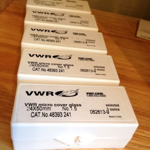 VWR Micro Cover Glasses, Rectangular, 24X50mm, No. 1.5