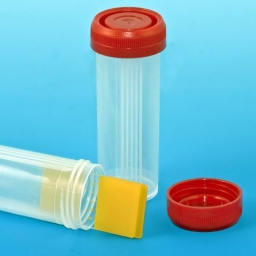 Globe Scientific Slide Mailer Polypropylene, Red Screwcap for 4 Slides 500/Case