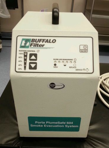 Buffalo Filter Porta PlumeSafe 604 Smoke Evacuation System, Smoke Evacuator.